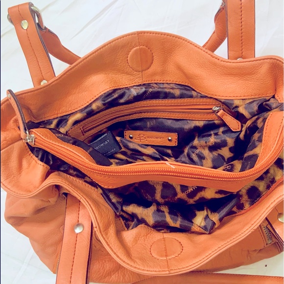 B. Makowsky Leather Double Handle Shoulder Bag Purse NWOT - Picture 7 of 10